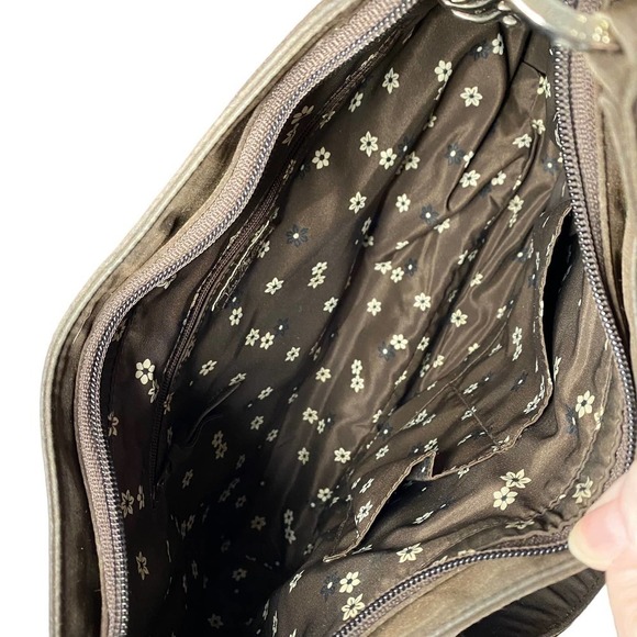 Vera Bradley Brown Espresso Quilted Microfiber Shoulder Handbag Purse Tote BOGO - Picture 4 of 6